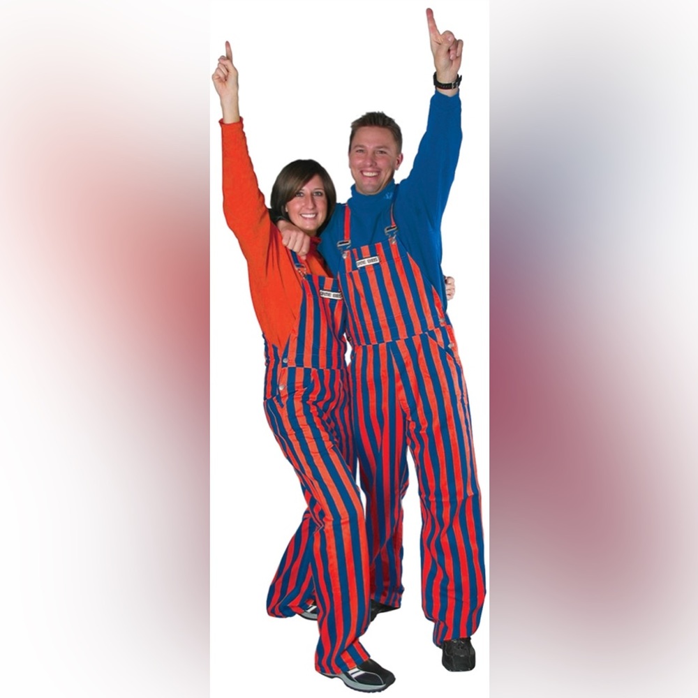 Royal Blue/ Orange Game day Bibs (color #11)